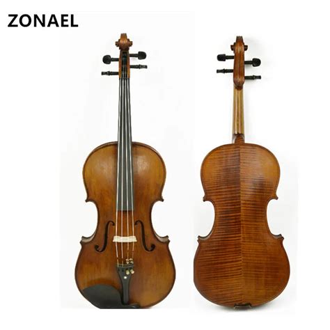 Zonael Beginner Violin 44 Full Size Natural Acoustic Fiddle With Case