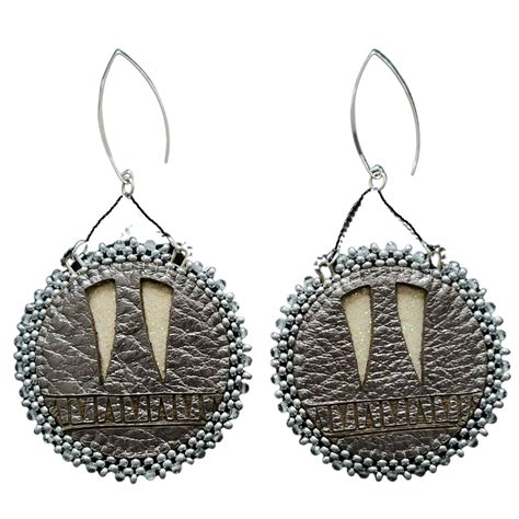 Silver Walrus Tusk Earrings - Proudly Indigenous Crafts & Designs