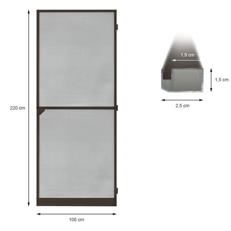 Fliegengitter Braun X Cm Mit Rahmen Aus Aluminium G Nstig Shoppen