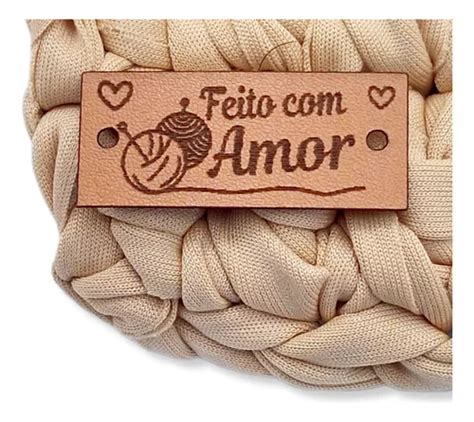 Feito Amor Tricot Tric Etiqueta Couro Personalizada Mercadolivre