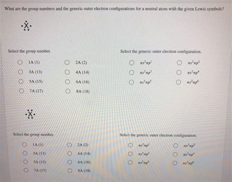 Solved How Many Valence Electrons Are In The Lewis Dot Chegg