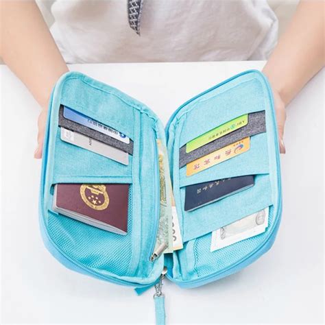 Travel Passport Storage Bags Multifunction Document Folder Bank Card Credit Card Id Card Cash