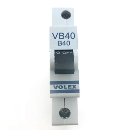 MCB S Volex VB40 White Clip B40 40A 40 MCB Circuit Breaker Type B