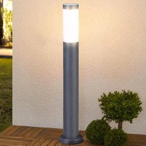 BAKAJI Lampada Paletto Da Giardino In Acciaio Inox 100 Cm Palo