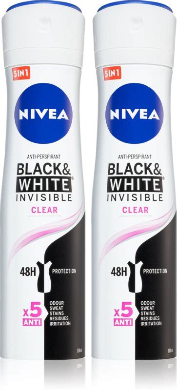 Nivea Black White Invisible Clear Antitranspirant Spray X Ml