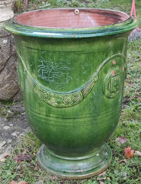 Ancienne Grande Poterie Terre Cuite Maill E La Madeleine Anduze Jardin