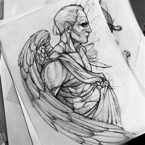 Angel Drawing Fredao Oliveira Trendy Tattoos Unique Tattoos Small