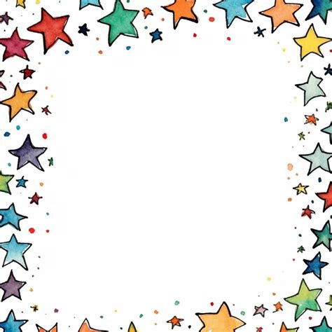 Premium Photo A Close Up Of A Colorful Star Border With A White