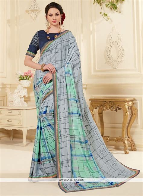 Fancy Fabric Multi Colour Abstract Print Printed Saree