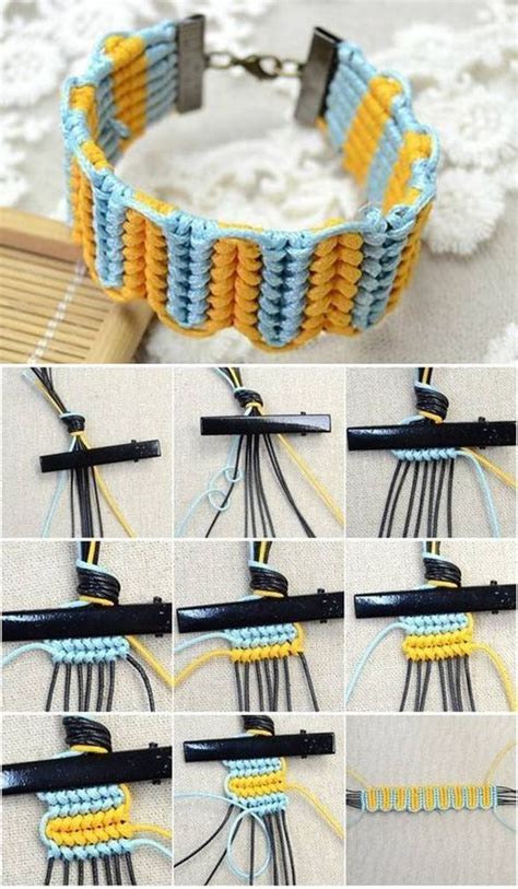 makrome bileklik yapimi resimli Tutoriel bracelet en macramé