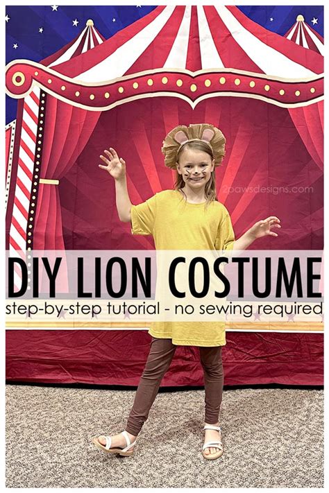 DIY Lion Costume - 2paws Designs