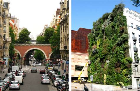 On the left Promenade Plantée in Paris France is an elevated urban