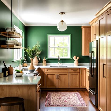 Emerald Green Walls Kitchen