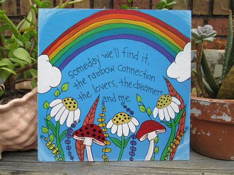 Rainbow Connection Lyrics Painting on 10 X 10 Wood - Etsy