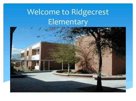 Welcome to Ridgecrest Elementary