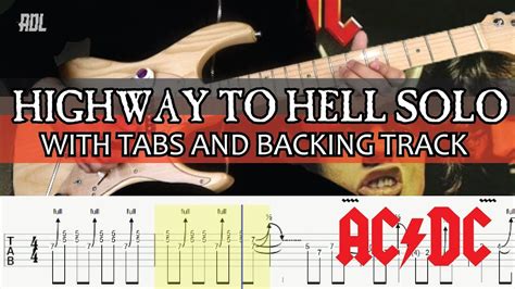 Ac Dc Highway To Hell Guitar Solo With Tabs And Backing Track Alvin