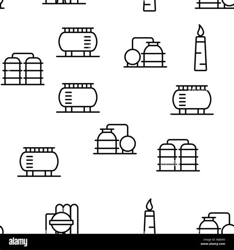 Petrochemical Industry Vector Seamless Pattern Stock Vector Image Art