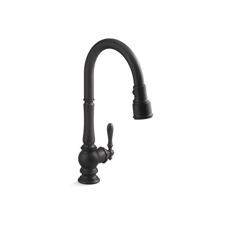 Kohler Artifacts Single Handle Pull Down Kitchen Sink Faucet With 3 Function Sprayhead In Matte