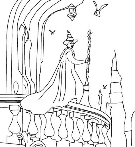 Coloring Page Wicked Elphaba