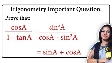 Prove That Cosa Tana Sin Square A Cosa Sina Sina Cosa Class