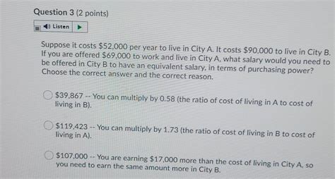 Solved Question Points Listen Suppose It Costs Chegg