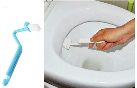 Sanitary S Type Toilet Brush Curved Bent Handle Cleaning Scrubber Nice