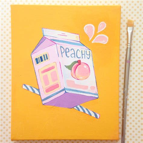 Iraexe Peach Milk Oh My With Images Mini Canvas Art