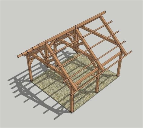 19x22 Timbered Pavilion Timber Frame Hq