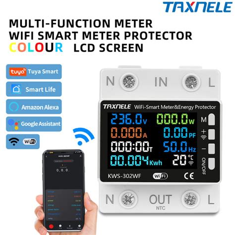 Tuya Wifi Smart Power Meter Over Under Voltage Protection Relay Switch