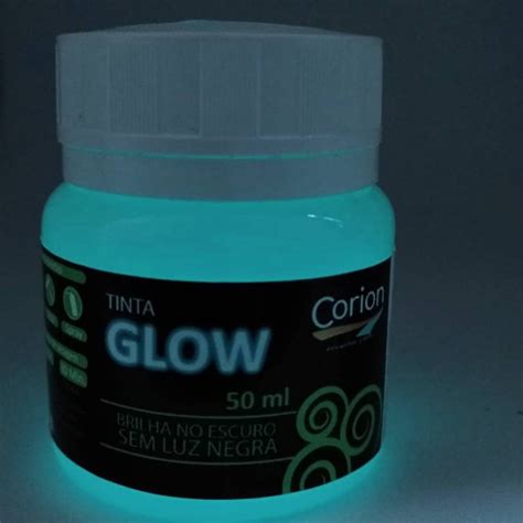 Tinta Que Brilha No Escuro - Tinta Glow 50ml Brilha No Escuro (Branco Neon) | Shopee Brasil