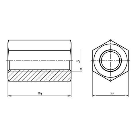 Dado WN 6334 DIN 6334 acciaio 8 grezzo Würth Italia