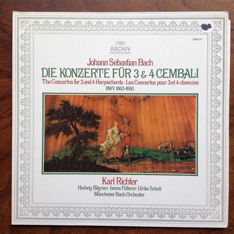 Bach The Concertos For 3 4 Harpsichords BWV 1063 BWV 1065 Karl