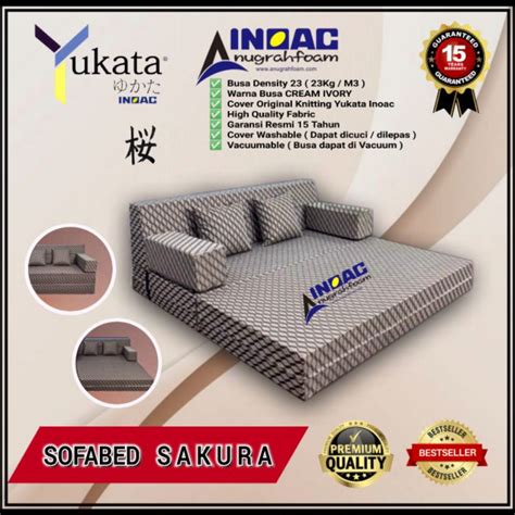 Jual Sofabed Sofa Bed Yukata Sakura Asli Busa Inoac Yukata Density