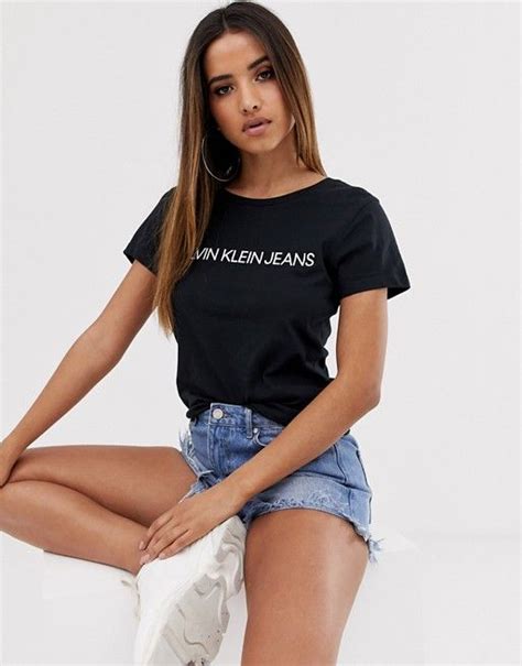 Calvin Klein Jeans Institutional Logo Slim Fit T Shirt Asos In 2022