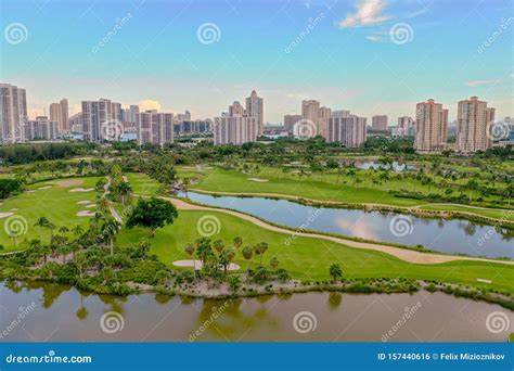 Aventura Florida Golf Course Landscape Turnberry Stock Photo - Image of ...