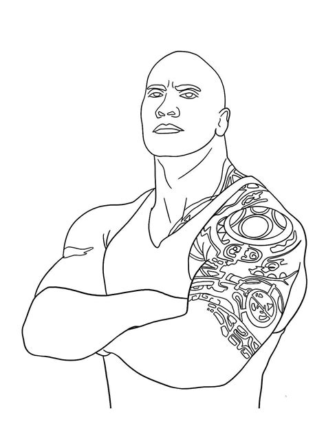 Dwayne Johnson coloring pages