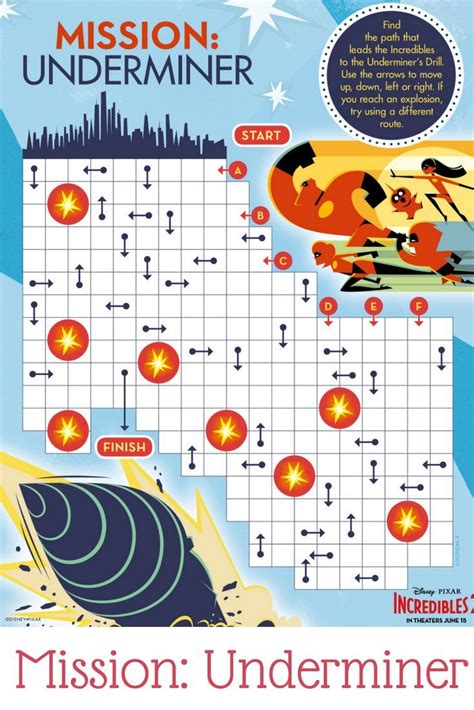 Mission Underminer game | Disney games, Disney printables, The incredibles