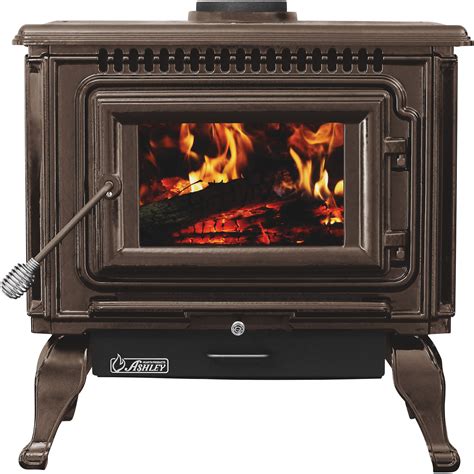 Ashley Xl Porcelain Enamel Wood Stove — Mahogany 89 000 Btu Epa Certified Model Awc31m