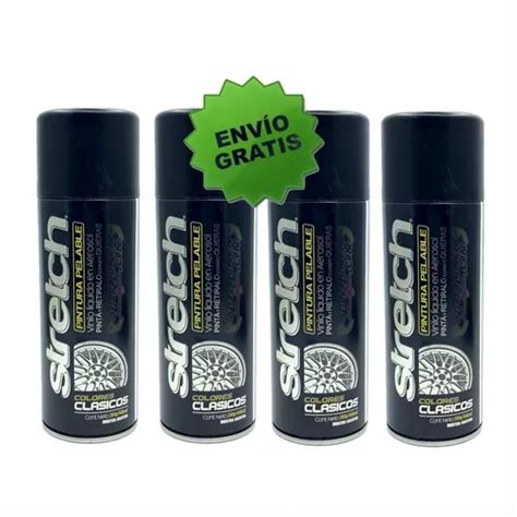 Stretch Pintura Removible Vinilo En Aerosol Negro Mate X En Venta En