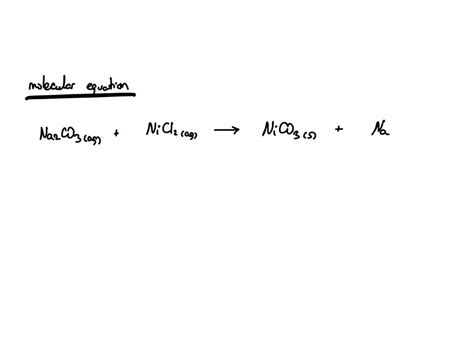 SOLVED: Complete and balance the molecular equation for the reaction of ...