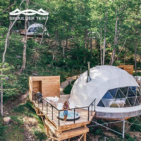 Light Steel Geodesic Dome Tent Kit Dome House For Glamping Camping