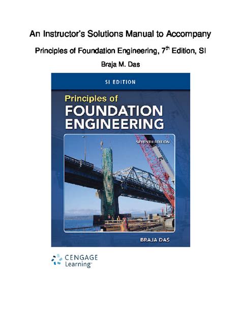 Solution For Principles Of Foundation Engineering 7th Edition By Das