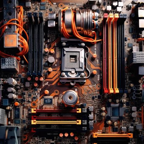 Premium Photo | Motherboard and cpu