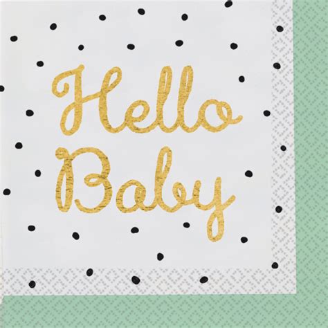 Hello Baby Groene Servetten X Cm Stuks Feestwarenhuis Nl