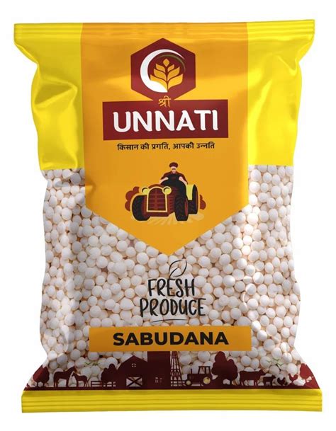 Dried Unnati White Sabudana For Ready To Eat Packaging Size Gm