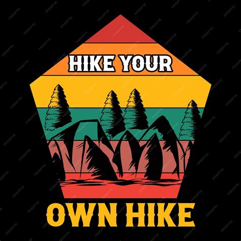 Premium Vector | Hiking t shirt design vector hiking tshirt graphic ...