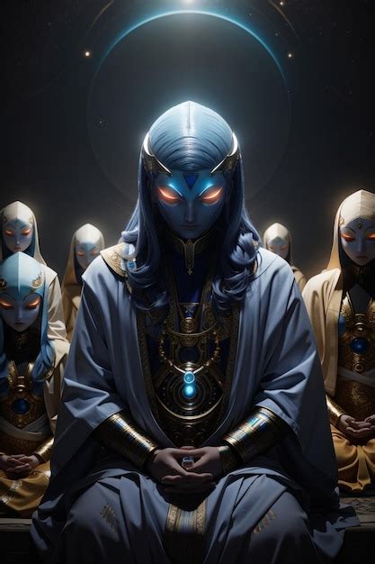 Dioses Egipcios Dios Anubis Azul Oro Persona Humano Avatar Dios Egipcio