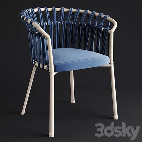 Emma Cross Dining Armchair By Varaschin Chair D Model