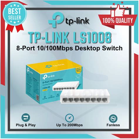 Jual SWITCH HUB 8 PORT TP LINK LS1008 10 100MBPS DESKTOP Shopee Indonesia