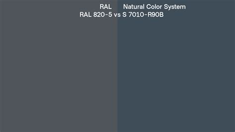 Ral Ral 820 5 Vs Natural Color System S 7010 R90b Side By Side Comparison